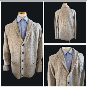 Abercrombie Fitch Shawl Collar Cardigan Sweater Cabin Core Grandpa Mens M WL